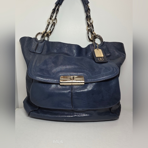 Coach Kristin Elevated Satchel *Navy* EUC - Picture 1 of 16